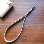 ヌメ革製【ポーチ・クラッチバック用持ち手】（鉄砲ナスカン）