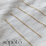 【CH01-01】6pcs　スリムコロナチェーン　ゴールド　ニッケルフリー