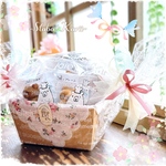 焼菓子カゴギフト ♪ リボンラッピング / サブレ詰合せ