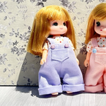 【ポケットメルちゃん✴︎みきちゃんまきちゃん】2点セット/サロペット　シャツ✴︎126