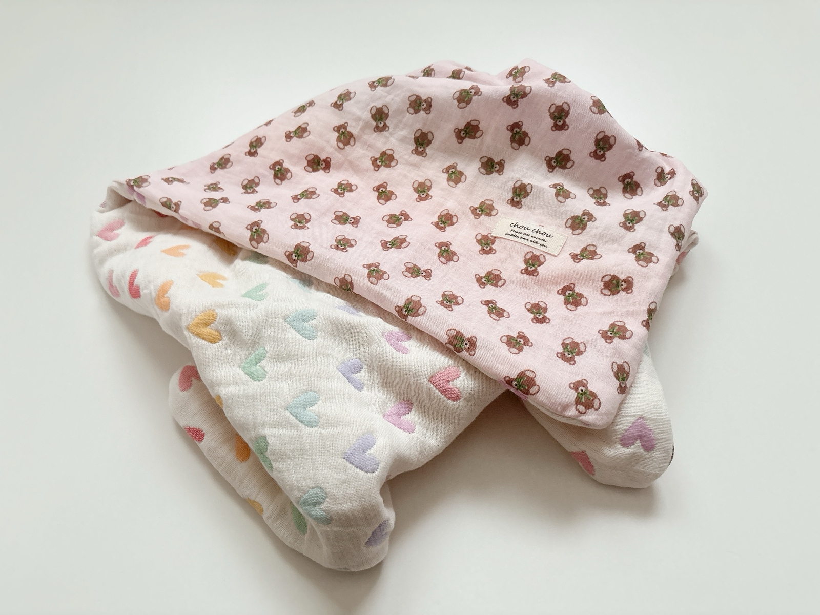 a様❤ハンドメイド 可愛いテディベア8重ガーゼケット ブランケット ハーフ