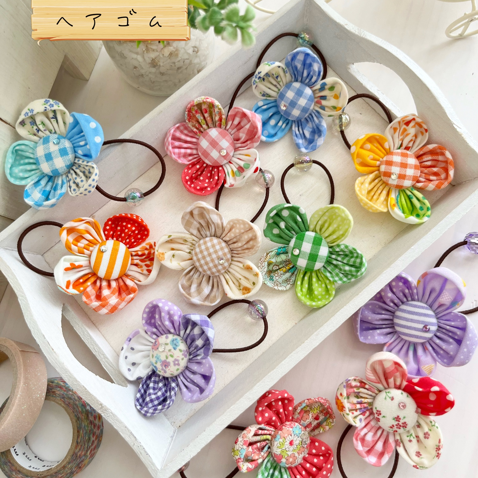 レジン うさぎ　ドライフラワー　ヘアゴム　ブローチ　ポニーフック　No.46 レジン うさぎ ドライフラワー ヘアゴム ブローチ ポニーフック No.46