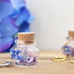 キャンディポットのキーホルダー【紫陽花・シルバー】