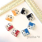 花柄スクエアピアス/イヤリング