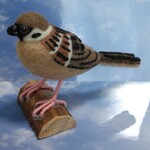 (足細め)羊毛フェルト☆野鳥　スズメくん