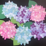 紫陽花の壁面飾り（ゴージャス）
