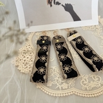 インド刺繍ハンドストラップ（レザーcolor黒色）