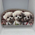 三匹のマルチーズ犬のメガネ👓ポーチ❣️