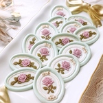 6枚セット シーリングスタンプシール   🌹クラシックローズ𓂃🥀𓈒𓏸  薔薇 バラ 