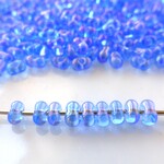 5g　４ｍｍ　ファンファーレ　青オーロラ　チェコビーズCzech Glass Beads