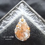 ヒマラヤ・ゴールド・アゼツライトぺンダント（ワイヤージュエリー☆ワイヤーアクセサリー☆ワイヤーラッピング天然石ネックレス☆KuthumistyleⓇ☆クツミスタイル）