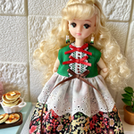 リカちゃん 服　ワンピースとピアス　ハンドメイド　ドール服