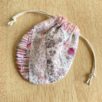 ✨ リバティパッチワーク しずく巾着 手のひらサイズ ミニ巾着ポーチ ⑥