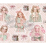 【デザインペーパー 2-1】 コラージュシート デザペ 人物 女の子 コラージュ コラージュ素材