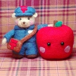 🌼izupin 様専用オーダー品🌼郵便🐻くまくんと🍎りんごちゃん