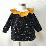 再販♡お星さまフリルスモック80㎝
