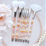 【制作から時間経過の為大幅値下げ】固まるハーバリウム 専用ケース付き⑅︎ハーバリウムメイクブラシ 7本セット-シルバー×イエロー-