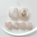 Rosée Brume　ネイルチップ　ペディチップ　フットチップ　サンダルネイル　夏ネイル　うるうる　シェル　海　フットネイル　ピンク