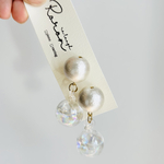 NO.5 コットンパール×うるうるガラスドーム　ピアス　イヤリング