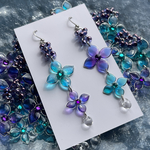 グラデ 紫陽花ꕤ*.ﾟアシンメトリー ピアス イヤリング