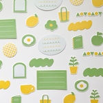 2 colors sticker yellow&green