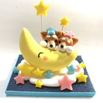 ☆お月様と星の子わんちゃん⭐️ 樹脂粘土　三日月