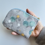 【３日以内発送】L字ファスナーmini財布／薄くて軽い財布／コンパクト財布／スターヘキサゴン
