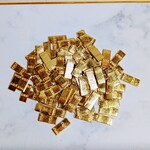 【素材】ミニチュア 金塊のパーツ 99個