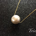 1粒コットンパールのネックレス 【送料無料】
