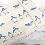 ふんわり六重織ガーゼのアイス枕カバー　fuwara ペンギン　ブルー　アイスノン　氷枕