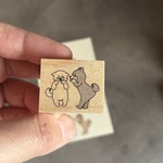 【ラバースタンプ】柴犬のコソコソ話