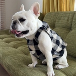 ⭐︎コットンリネンのチェックワンピ⭐︎  犬服
