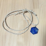 精麻ネックレス(ラピスラズリ)六芒星