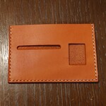栃木レザー 薄型免許証ケース(オレンジ)