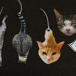 猫しおり(紙製)と留めゴムのセット