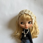  バブーシュカ  松編み オフホワイト⋈for blythe