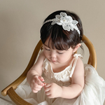 100日祝いやバースデーに♡【dress up organdy one point hear band】  ベビー　ヘアバンド　お食い初め　お誕生日　バースデー　ハーフバースデー