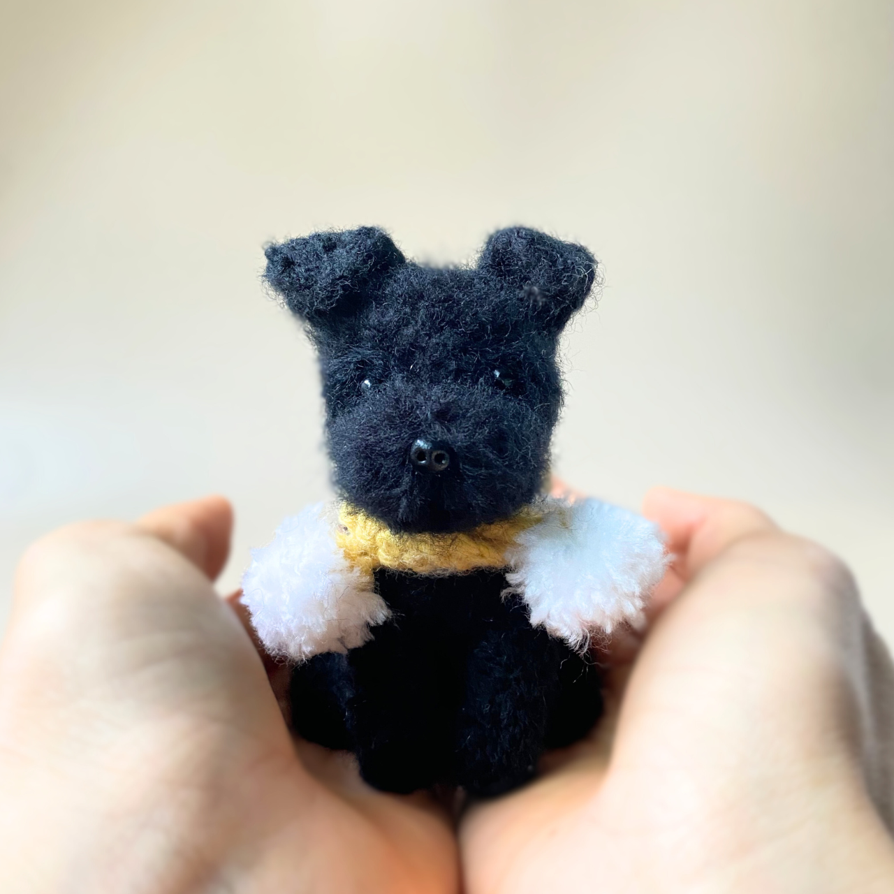 いつでもいっしょ♪ ブラックミニチュアシュナウザー 犬のぬいぐるみ