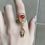 【再販】〜小さな花壇 "猫とハート"リング〜