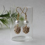 猫の水引ピアス　茶トラ