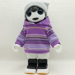 ロボホン 服 紫 しましま パーカー