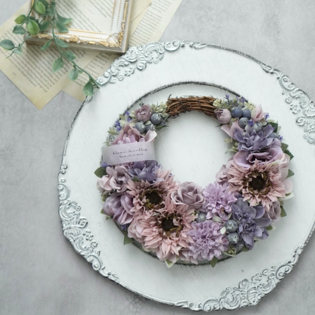 【魔女の棲む森 ～champetre shabby～】ドライフラワー リース 送料無料【魔女の棲む森～champetre shabby～】ドライフラワー