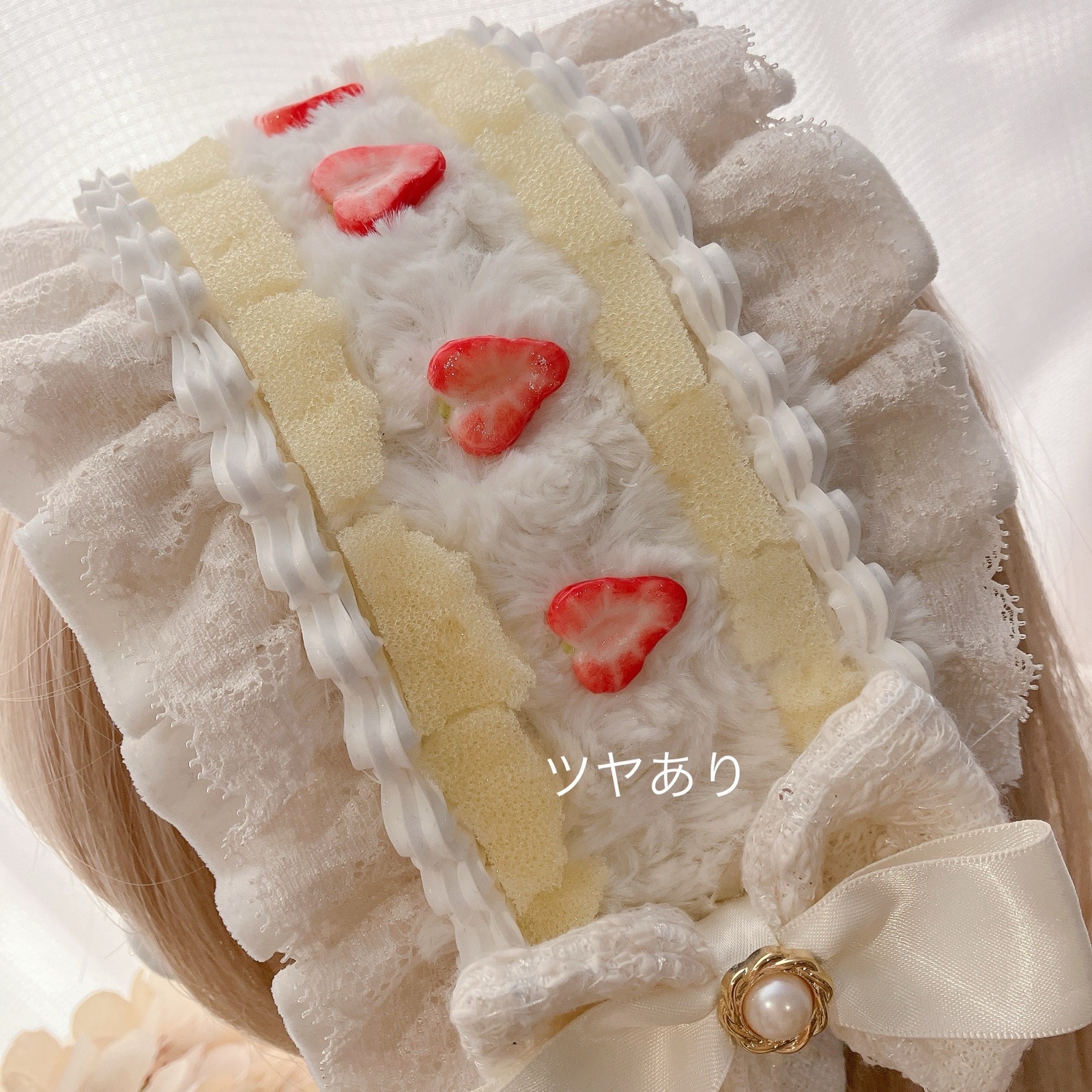 受注生産】ショートケーキヘッドドレス白 - ichinose7mi | minne