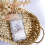 ラベンダーリボン　スマホカード　スマホインナーシート＊花　クリアシート