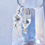紫陽花bouquetイヤリング/ピアス　マニキュアフラワー　ディップフラワー