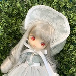 ボンネットとワンピースのセット(グリーン)
