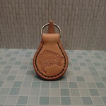 【一点物】　刻印入りヌメ革キーホルダー