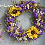 k様へ　夏草wreath＊パープル