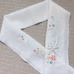 刺繍半衿　海のいきもの トロピカル