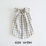 [犬服] size order  　　　　　　　　　　　　　　　　　　チェック柄 キャミソール ワンピース　　　　　　　　　　背中開き バックオープン　